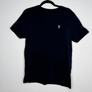 Psycho Bunny Classic Crewneck T-Shirt — Men’s Small — Black